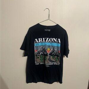 Ring of Fire Arizona Graphic Tee - Black with Blue & Red Accents